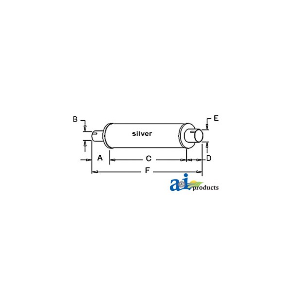 Muffler 3.8" x3.8" x24.8"